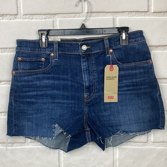 Levi's Pants - Levi’s High-rise Shorts dark wash